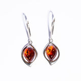 Exquisite Baltic Drop Amber Dangle Earrings