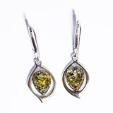 Exquisite Baltic Drop Amber Dangle Earrings