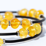 Handmade Layered Amber Bead Wrap Bracelet