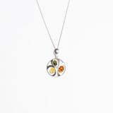 Multicolor-Tone Harmony Amber Pendant Necklace