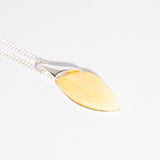 Minimalist Amber Drop Pendant Necklace