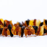 Handmade Bold Multicolor Amber Chip Bracelet