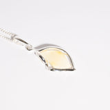 Radiant Curve Amber Pendant Necklace