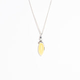 Sleek Amber Twist Pendant Necklace