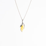 Radiant Amber Twist Pendant Necklace