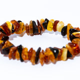 Handmade Bold Multicolor Amber Chip Bracelet