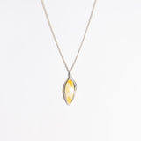 Minimalist Amber Drop Pendant Necklace