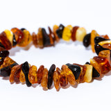 Handmade Bold Multicolor Amber Chip Bracelet