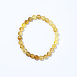 Handmade Natural Polished Amber Bead Bracelet