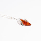 Radiant Amber Twist Pendant Necklace