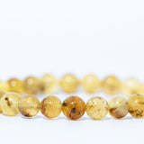 Handmade Natural Polished Amber Bead Bracelet