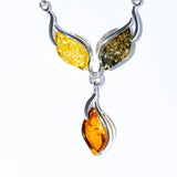 Elegant Leaf Amber Necklace