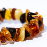 Handmade Bold Multicolor Amber Chip Bracelet