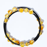 Handmade Layered Amber Bead Wrap Bracelet