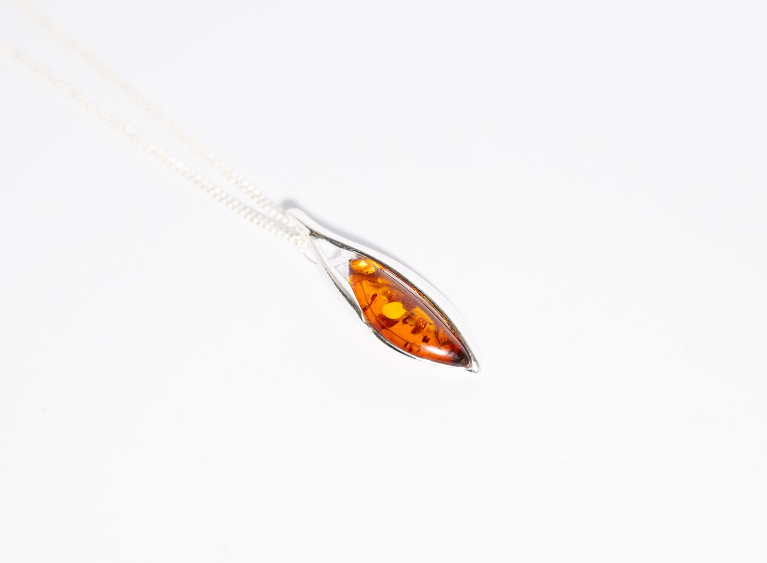 Contemporary Curve Pendant Necklace