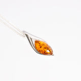 Amber Marquise Pendant Necklace