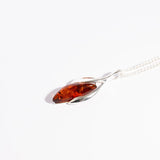 Radiant Amber Twist Pendant Necklace