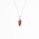 Radiant Amber Twist Pendant Necklace