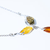 Elegant Leaf Amber Necklace