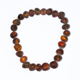 Earthy Amber Bead Kids Bracelet