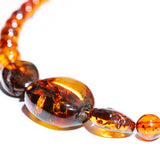 Cognac Amber Bead Necklace