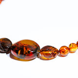 Cognac Amber Bead Necklace