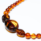 Cognac Amber Bead Necklace