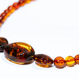 Cognac Amber Bead Necklace