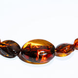 Cognac Amber Bead Necklace