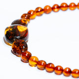 Cognac Amber Bead Necklace