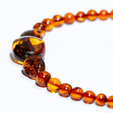 Cognac Amber Bead Necklace