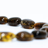 Oval Amber Bead Necklace