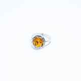 Classic Vintage Amber Stone Ring