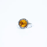 Classic Vintage Amber Stone Ring