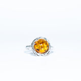 Classic Vintage Amber Stone Ring