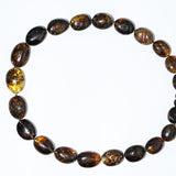 Oval Amber Bead Necklace