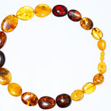 Oval Amber Bead Necklace