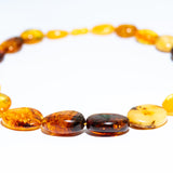 Oval Amber Bead Necklace