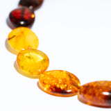 Oval Amber Bead Necklace