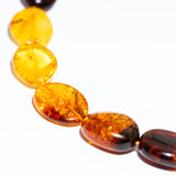 Oval Amber Bead Necklace