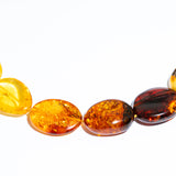 Oval Amber Bead Necklace