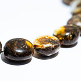 Oval Amber Bead Necklace