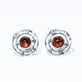 Amber Line Stud Earrings