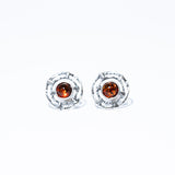 Amber Line Stud Earrings