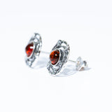 Amber Line Stud Earrings