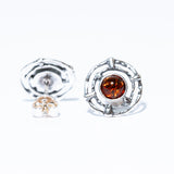 Amber Line Stud Earrings