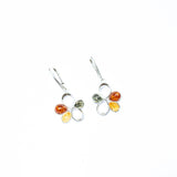 Infinity Flower Amber Dangling Earrings