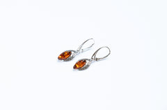 Exquisite Baltic Vintage Amber Dangle Earrings