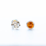 Classic & Simple Amber Stud Earrings