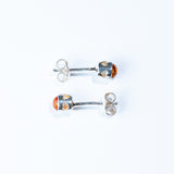 Classic & Simple Amber Stud Earrings